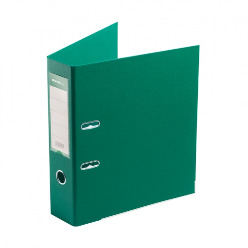 Папка-регистратор Deluxe с арочным механизмом, Office 3-GN36 (3" GREEN), А4, 70 мм, зелёный фото 2