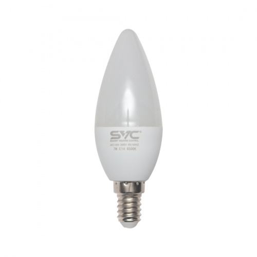 Эл. лампа светодиодная SVC LED C35-7W-E14-6500K, Холодный фото 2