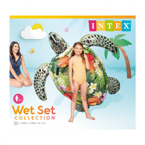 Надувная игрушка Intex 57555NP в форме черепахи для плавания фото 4