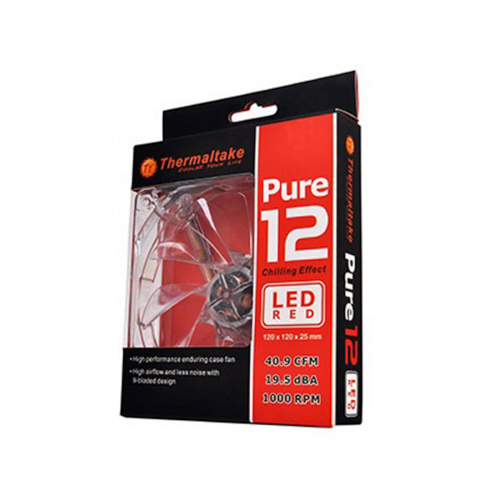 Кулер для компьютерного корпуса Thermaltake Pure 12 LED DC Fan Red фото 4