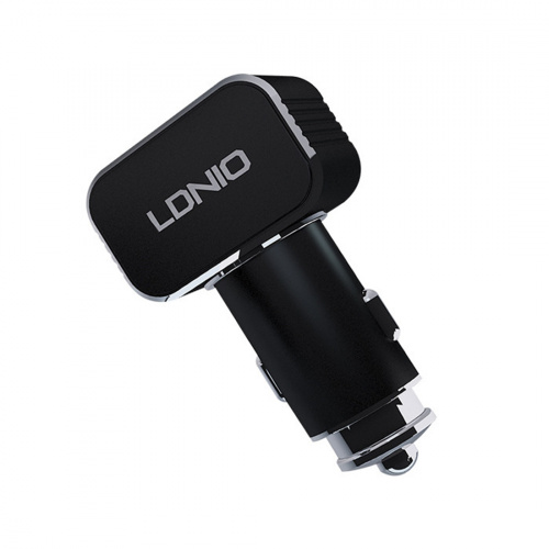 Автомобильное зарядное устройство LDNIO C306 2*USB-A 18W 5V-3.6A Auto Type-C Чёрный фото 2
