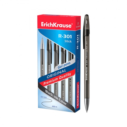 Ручка гелевая ErichKrause® R-301 Original Gel 0.5, цвет чернил черный фото 2