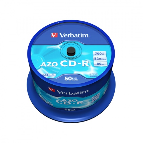 Диск CD-R Verbatim (43343) 700MB 50штук Незаписанный фото 3