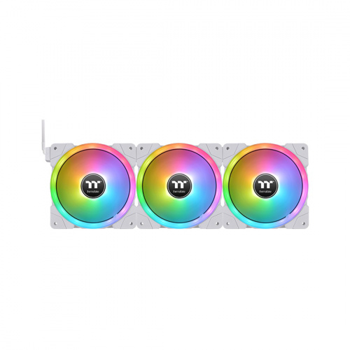 Кулер для компьютерного корпуса Thermaltake SWAFAN EX12 RGB PC Cooling Fan White (3-Fan Pack) фото 4
