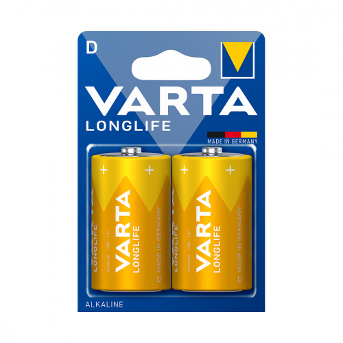Батарейка VARTA Longlife Mono 1.5V - LR20/D 2 шт. в блистере фото 2