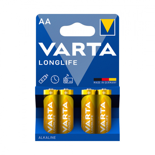 Батарейка VARTA Longlife Mignon 1.5V - LR6/AA 4 шт в блистере фото 2