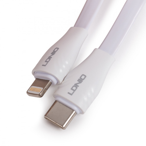 Интерфейсный кабель LDNIO Type-C to Lightning LC131-I 1м 30W Белый фото 2