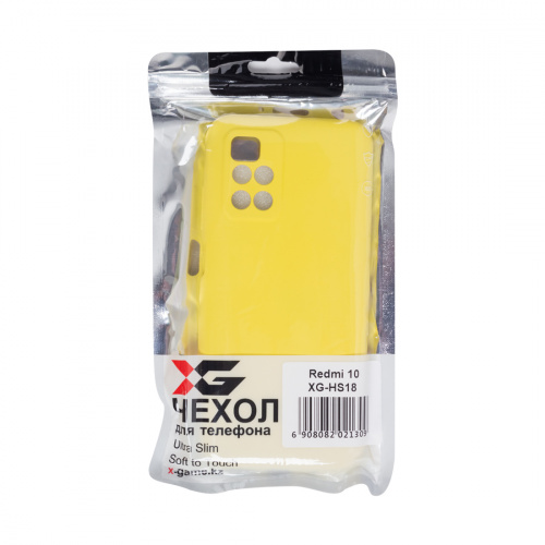 Чехол для телефона X-Game XG-HS18 для Redmi 10 Силиконовый Жёлтый фото 4