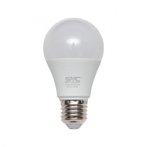 Эл. лампа светодиодная SVC LED A60-9W-E27-3000K, Тёплый фото 2