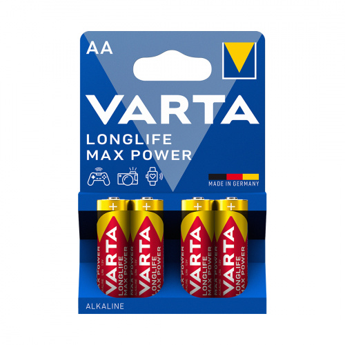 Батарейка VARTA Longlife Power Max Mignon 1.5V - LR6/ AA 4 шт в блистере фото 2