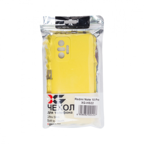 Чехол для телефона X-Game XG-HS22 для Redmi Note 10S Силиконовый Жёлтый фото 4