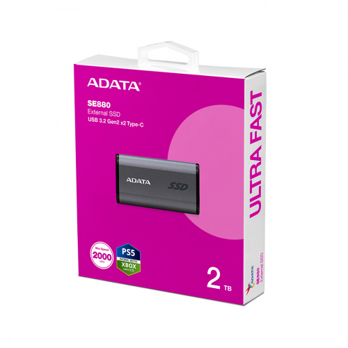 Внешний SSD диск ADATA SE880 2TB Серый фото 4