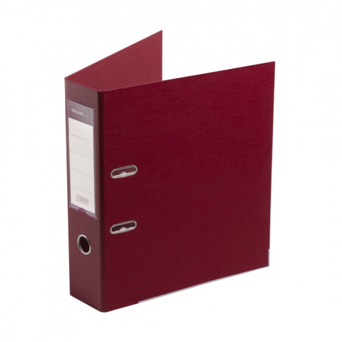 Папка-регистратор Deluxe с арочным механизмом, Office 3-WN8 (3" WINE), А4, 70 мм, бордовый фото 2
