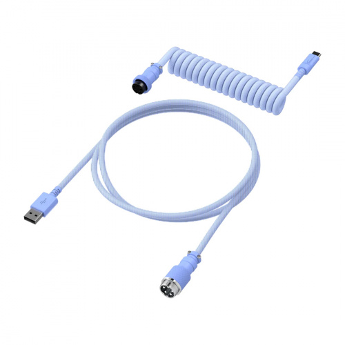 Провод для механической клавиатуры HyperX USB-C Coiled Cable Light Purple 6J682AA фото 2