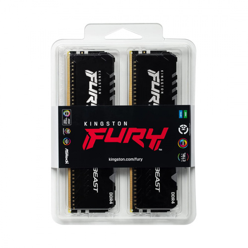 Комплект модулей памяти Kingston FURY Beast RGB KF436C18BBAK2/32 DDR4 32GB (Kit 2x16GB) 3600MHz фото 4