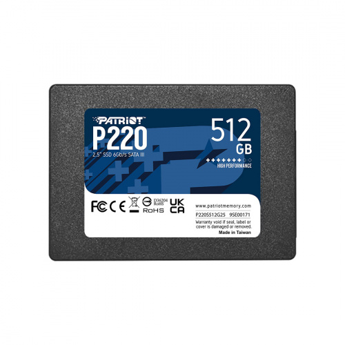 Твердотельный накопитель SSD Patriot P220 512GB SATA III фото 3