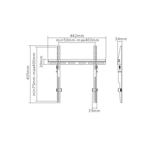 Кронштейн Brateck KL14-44F для ТВ и мониторов, 32"-55" фото 4