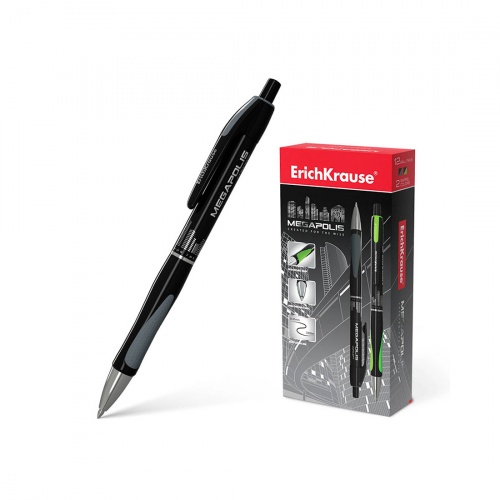 Ручка шариковая автоматическая ErichKrause® MEGAPOLIS® Concept, цв. чернил черный фото 2