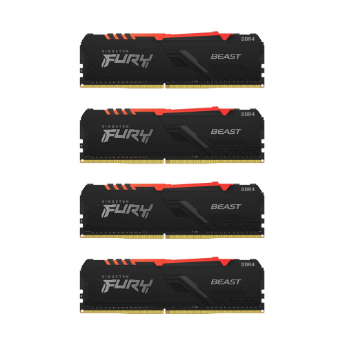 Комплект модулей памяти Kingston FURY Beast RGB KF436C18BBAK4/128 DDR4 128GB (Kit 4x32GB) 3600MHz фото 3