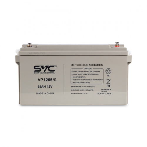 Аккумуляторная батарея SVC VP1265/S 12В 65 Ач (350*165*178) фото 3