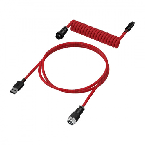 Провод для механической клавиатуры HyperX USB-C Coiled Cable Red-Black 6J677AA фото 2