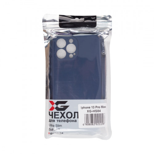 Чехол для телефона XG XG-HS84 для Iphone 13 Pro Max Силиконовый Тёмно-синий фото 4