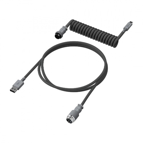 Провод для механической клавиатуры HyperX USB-C Coiled Cable Gray 6J678AA фото 2