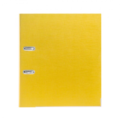 Папка-регистратор Deluxe с арочным механизмом, Office 2-YW5, А4, 50 мм, жёлтый фото 3