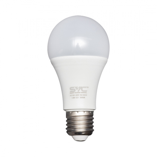 Эл. лампа светодиодная SVC LED A60-12W-E27-3000K, Тёплый фото 2