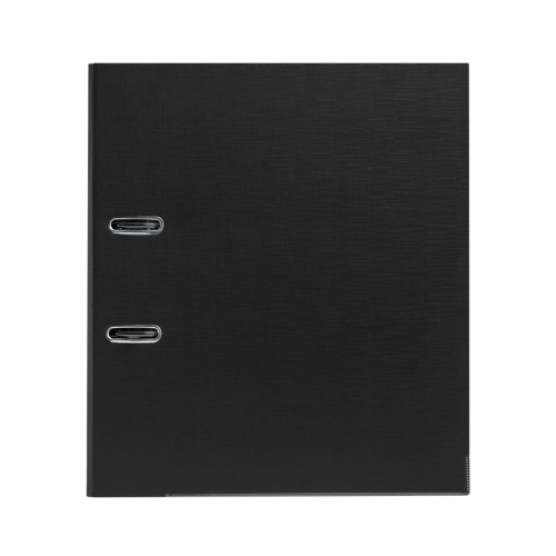 Папка-регистратор Deluxe с арочным механизмом, Office 3-BK19 (3" BLACK), А4, 70 мм, чёрный фото 3