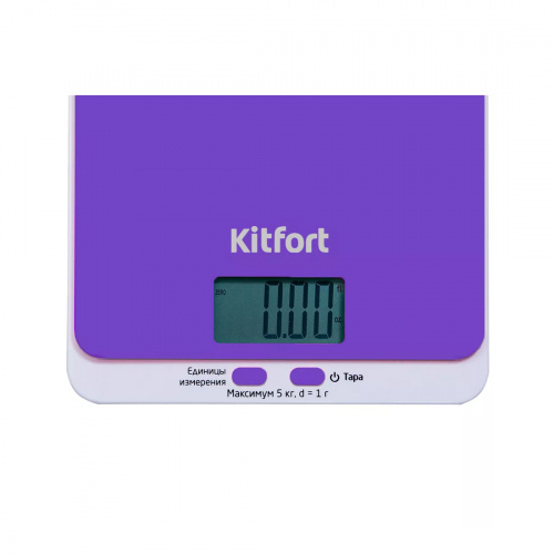 Весы кухонные Kitfort КТ-803-6, фиолетовые фото 3