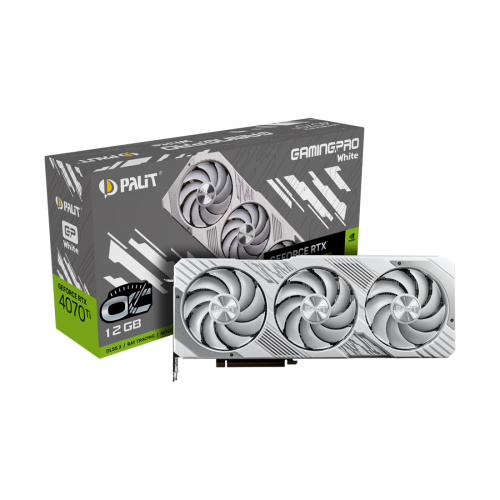 Видеокарта PALIT RTX4070Ti GAMINGPRO WHITE OC 12GB (NED407TV19K9-1043W) фото 4