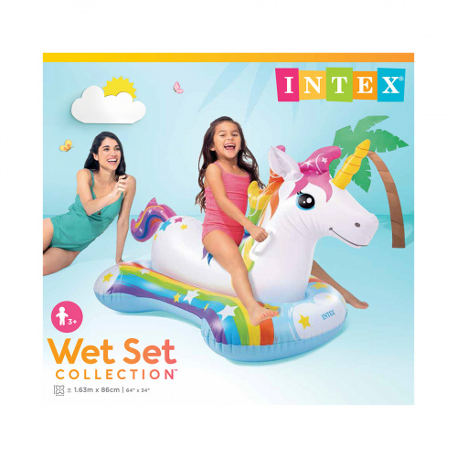 Надувная игрушка Intex 57552NP в форме единорога для плавания фото 4