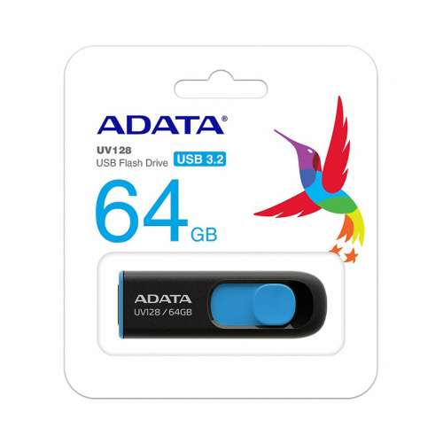 USB-накопитель ADATA AUV128-64G-RBE 64GB Черный фото 3