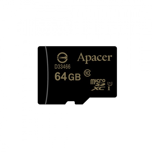 Карта памяти Apacer AP64GMCSX10U1-R 64GB + адаптер фото 2