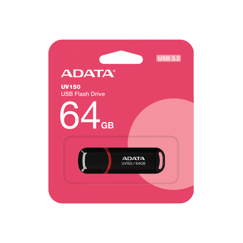 USB-накопитель ADATA AUV150-64G-RBK 64GB Черный фото 3