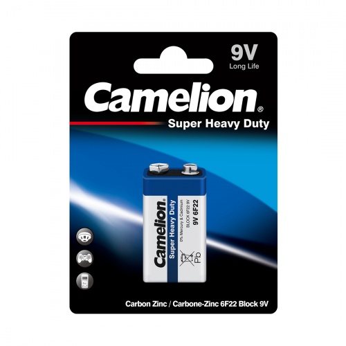 Батарейка CAMELION Super Heavy Duty 6F22-BP1B фото 2