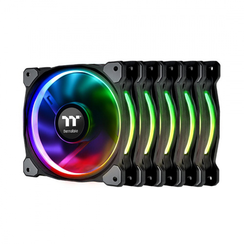 Кулер для компьютерного корпуса Thermaltake Riing Plus 12 RGB (5-Fan Pack) фото 2