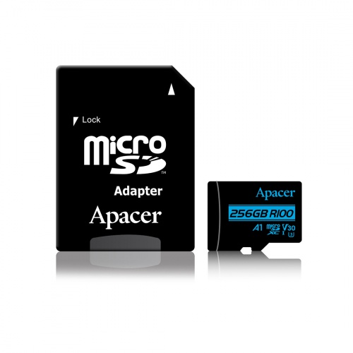 Карта памяти Apacer AP256GMCSX10U7-R 256GB + адаптер фото 2
