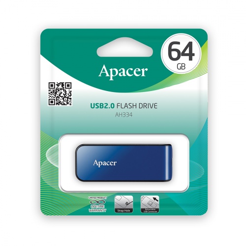 USB-накопитель Apacer AH334 64GB Синий фото 4