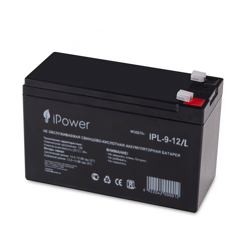 Аккумуляторная батарея IPower IPL-9-12/L 12В 9 Ач фото 2