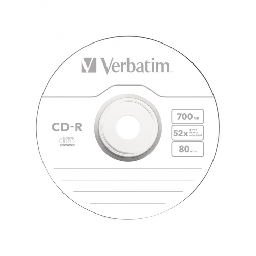 Диск CD-R Verbatim (43437) 700MB 10штук Незаписанный фото 2