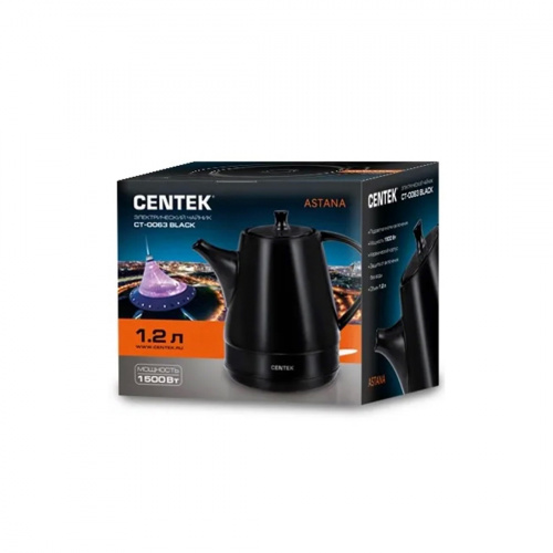 Чайник электрический Centek CT-0063 Черный фото 4