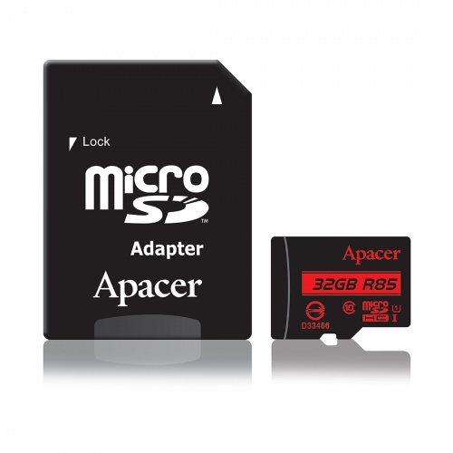Карта памяти Apacer AP32GMCSH10U5-R 32GB + адаптер фото 2