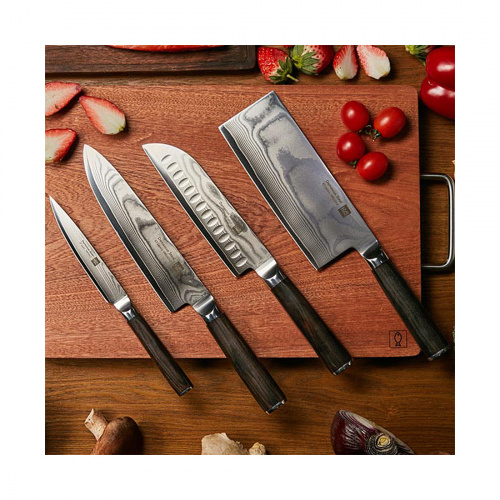 Набор ножей из дамасской стали Huohou Damascus Knife Set фото 3
