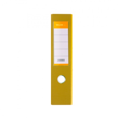 Папка-регистратор Deluxe с арочным механизмом, Office 3-YW5 (3" YELLOW), А4, 70 мм, желтый фото 4