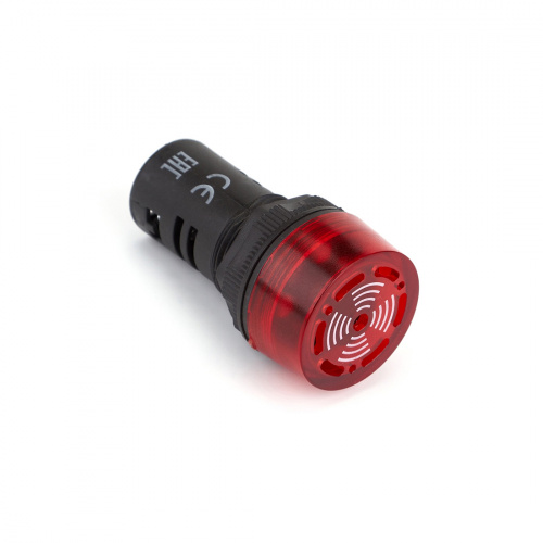 Сигнализатор звуковой CHINT ND16-22FS Φ22 мм красный LED АС220В фото 2