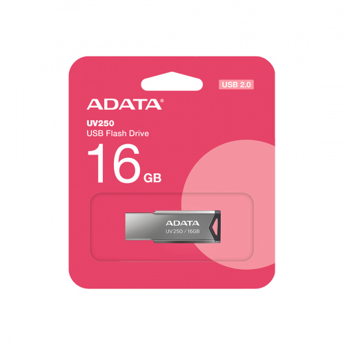 USB-накопитель ADATA AUV250-16G-RBK 16GB Серебристый фото 4