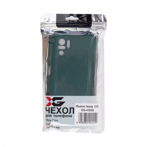 Чехол для телефона X-Game XG-HS26 для Redmi Note 10S Силиконовый Тёмно-зелёный фото 4