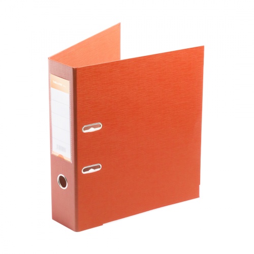 Папка-регистратор Deluxe с арочным механизмом, Office 3-OE6 (3" ORANGE), А4, 70 мм, оранжевый фото 2